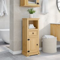 Berkfield Home Bathroom Cabinet Corona 45x33x110 cm Solid Wood Pine in Brown | Size: 45 x 33 x 110 cm