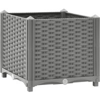Berkfield Home Raised Bed 40x40x38 cm Polypropylene in Grey | Size: 40 x 40 x 38 cm