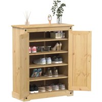 Berkfield Home Shoe Cabinet Corona 86x38.5x108 cm Solid Wood Pine in Brown