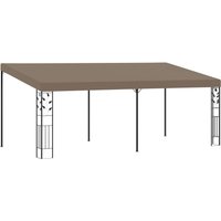 Berkfield Home Wall-mounted Gazebo 6x3x2.5 m Taupe in Beige