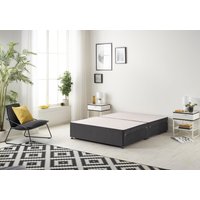 Somnior Universal Divan Bed Base with 2 Drawers Plush Velvet in Black | Size: Double