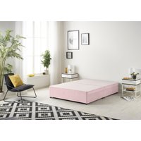 Somnior Ziggy Platform Divan Bed Base With 4 Drawers Plush in Pink | Size: King