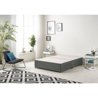 Somnior Ziggy Platform Divan Bed Base With 4 Drawers Linen in Dark Grey | Size: King