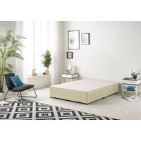 Somnior Ziggy Platform Divan Bed Base With 4 Drawers Linen in Cream | Size: King