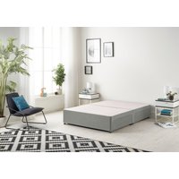 Somnior Ziggy Platform Divan Bed Base With 2 Drawers Tweed in Grey | Size: Single