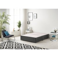 Somnior Ziggy Platform Divan Bed Base With 2 Drawers Tweed in Charcoal | Size: Small Double