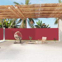 Berkfield Home Retractable Side Awning Red 180x1200 cm