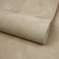 Grandeco Serra Rustic Limewash Chalk Paint Plaster Effect Textured Wallpaper in Light Beige | Size: 1 Pack