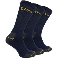 CAT Men's 3 Pack Real Work Cotton Socks in Navy | Size: 6-11