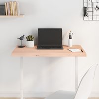 Berkfield Home Table Top 80x50x(2-4) cm Untreated Solid Wood Oak in Brown