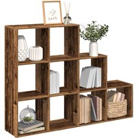 Berkfield Home Room Divider Bookcase 3-Tier Old Wood 137.5x29x103.5 cm Engineered Wood in Brown