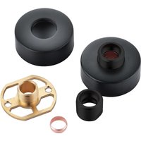 Nes Home Black Round Wall Mounted Fitting Kit For Shower Mixer Valve & Taps