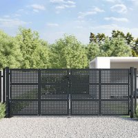 Berkfield Home Garden Gate Anthracite 400x200 cm Steel