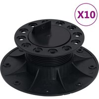 Berkfield Home Adjustable Feet for Decking 10 pcs 60-88 mm in Black