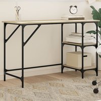 Berkfield Home Desk Sonoma Oak 120x50x75 cm Metal & Engineered Wood in Brown | Size: 120 x 50 x 75 cm