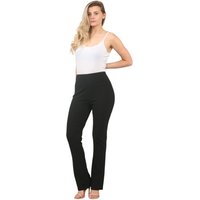 MyShoeStore Women's Pack of 2 Stretch High Waisted Boot Cut Trousers in Black | Size: 22R