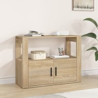 Berkfield Home Sideboard Sonoma Oak 80x30x60 cm Engineered Wood in Brown | Size: 80 x 30 x 60 cm