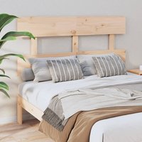 Berkfield Home Bed Headboard 124x3x81 cm Solid Wood Pine in Brown | Size: 124 x 3 x 81 cm