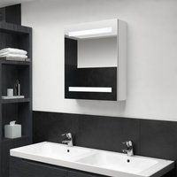 Berkfield Home LED Bathroom Mirror Cabinet Shining White 50x14x60 cm | Size: 50 x 14 x 60 cm