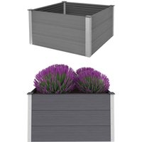 Berkfield Home Garden Raised Bed WPC 100x100x54 cm Grey | Size: 100 x 100 x 54 cm