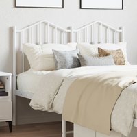 Berkfield Home Metal Headboard White 120 cm in Black