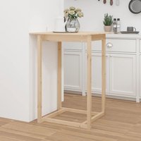 Berkfield Home Bar Table 80x80x110 cm Solid Wood Pine in Brown | Size: 80 x 80 x 110 cm