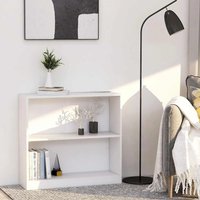 Berkfield Home Bookshelf White 80x24x75 cm Engineered Wood | Size: 80 x 24 x 75 cm