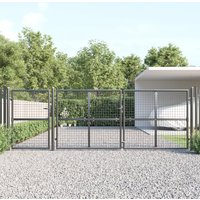 Berkfield Home Mesh Garden Gate Anthracite 400x175 cm Galvanised Steel