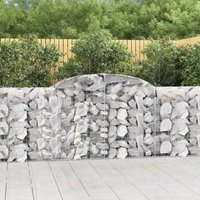 Berkfield Home Arched Gabion Baskets 12 pcs 300x30x100/120 cm Galvanised Iron in Silver