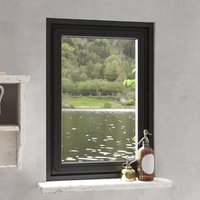 Berkfield Home Magnetic Insect Screen for Windows Anthracite 80x120 cm in Black