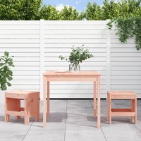 Berkfield Home 3 Piece Garden Bistro Set Solid Wood Douglas in Brown