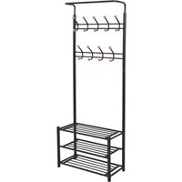 Berkfield Home Clothes Rack with Shoe Storage 68x32x182.5 cm Black