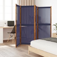 Berkfield Home 4-Panel Room Divider Dark Blue 280x180 cm