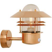 Nordlux Blok Outdoor Wall Light Sensor Copper Copper Garden E27 IP54 Mains
