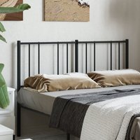 Berkfield Home Metal Headboard Black 140 cm