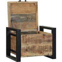 Berkfield Home Storage Chests 40x30x30cm Solid Mango Wood & Metal in Brown | Size: 40 x 30 x 30 cm