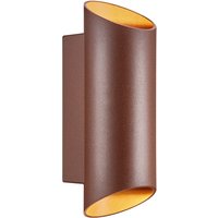 Nordlux Nico Outdoor Wall Light Rusty Metal Garden GU10 IP54 Mains in Brown