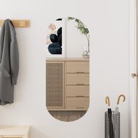 Berkfield Home Wall Mirror 30x70 cm Glass Oval in Silver