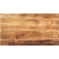 Berkfield Home Table Top 100x50x2.5 cm Rectangular Solid Wood Rough Mango in Brown