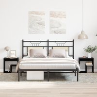 Berkfield Home Bedside Tables Set of 2 Black Oak Engineered wood 40x30x40
