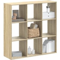 Berkfield Home Bookcase Sonoma Oak 102x32x102 cm Engineered Wood in Brown | Size: 102 x 32 x 102 cm