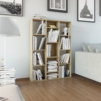 Berkfield Home Room Divider/Book Cabinet Sonoma Oak 100x24x140 cm Engineered Wood in Brown | Size: 100 x 24 x 140 cm