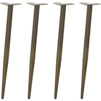 Berkfield Home Coffee Table Legs Conical Shape 4 pcs Natural Steel 72-73 cm Steel in Brown