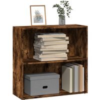 Berkfield Home Bookcase Smoked Oak 80x30x77 cm Engineered Wood in Brown | Size: 80 x 30 x 77 cm