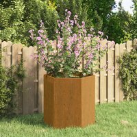 Berkfield Home Planter Rusty 40x40x45 cm Corten Steel in Brown | Size: 40 x 40 x 45 cm