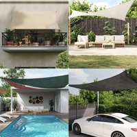 Berkfield Home Sunshade Sail 160 g/m² Light Green 3.5x5 m HDPE