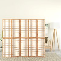 Berkfield Home Folding 5-Panel Room Divider Japanese Style 200x170 cm in Brown