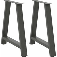 Berkfield Home Coffee Table Legs A-Shaped 2 pcs Anthracite 80x(72-73) cm Steel in Black