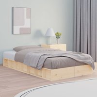 Berkfield Home Bed Frame 100x200 cm Solid Wood in Brown