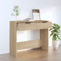 Berkfield Home Console Table Sonoma Oak 90x36x75 cm Engineered Wood in Brown | Size: 90 x 36 x 75 cm